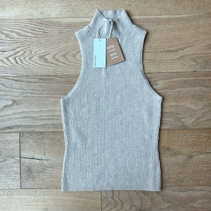 Reformation cashmere sleeveless turtleneck sweater size M